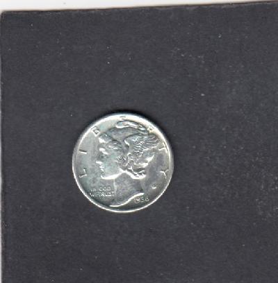 Beschrijving: 1 Dime MERCURY